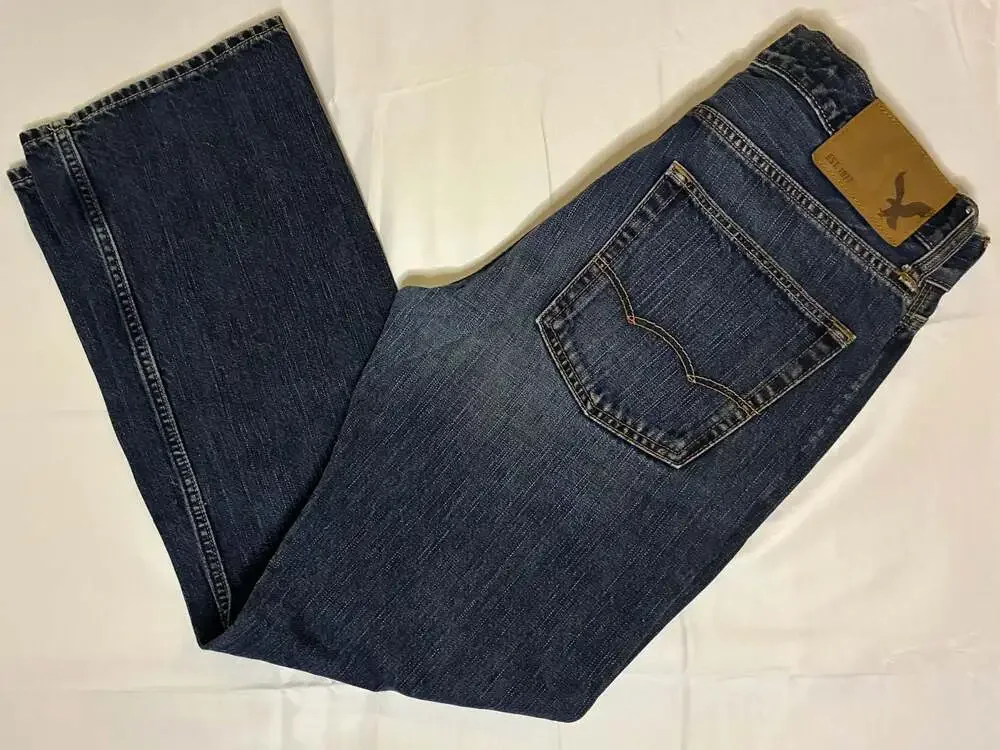 American Eagle Outfitters Original Boot Mens Blue Denim Jeans Size 28x30